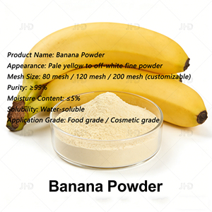 Poudre <span class=keywords><strong>de</strong></span> jus <span class=keywords><strong>de</strong></span> banane 100 % pure et naturelle, soluble dans l'eau, lyophilisée, en vrac, pour smoothies, préparations instantanées, qualité alimentaire - Product Image 3