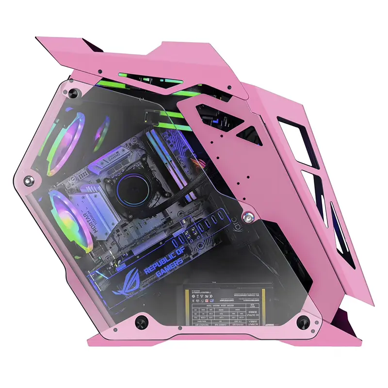 High Quality OEM Pc Case Led Strip Desktop Mid Tower Case Gaming Computer Desktop Casing With Rgb Fan