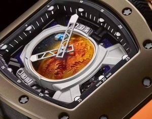 Montre mécanique de haute qualité avec mouvement automatique étanche, couleur orange, nouveau design Planète - Product Image 4
