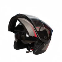Casque de moto modulaire à structure rabattable ABS de la province du Fujian, design uni, doublure en coton, taille 54-62 cm, garantie 1 an, DOT