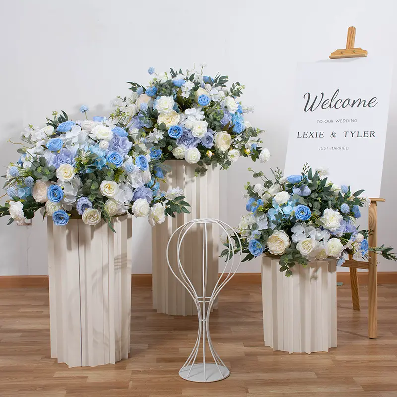 New arrival artificial rose peony baby breath flower balls centerpieces for wedding decoration