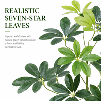 Arbre artificiel Schefflera hyper-réaliste en pot, emballage KD, retardateur de flamme, protection UV, vente directe usine, décoration maison et bureau