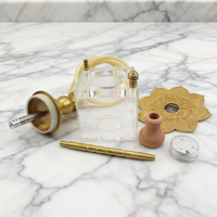 Chicha de luxe avec lumière colorée, ensemble de chicha décoratif, corps en verre de qualité supérieure, chicha élégante, design lumineux