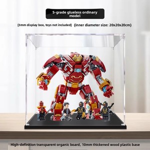 Compatible avec 76247 Hulkbuster Battle Wakanda, boîte de présentation en acrylique anti-poussière et boîte de rangement pour figurines, mignonnes et amusantes, YLD-AD21 - Product Image 3