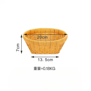 Cesta de almacenamiento de verduras de cocina directa, cesta tejida de ratán para sala de estar, mesa de centro, cesta de Picnic de frutas, cesta de pan para el hogar