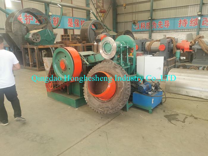 Waste Tire Recycling Rubber Tire Automatic Strip&Block Cutter