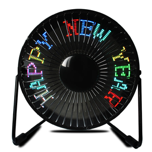 Promotional Computer Usb Gadgets Cooling Desktop Fan With DIY Led Ligjht Message For Home Office School Students