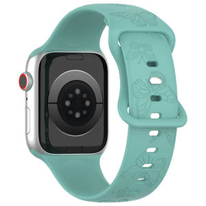 <span class=keywords><strong>Cinturino</strong></span> Ivatchs8 in Silicone con Fibbia a 8 e Motivo a Farfalla Goffrato Intagliato al Laser per <span class=keywords><strong>Apple</strong></span> <span class=keywords><strong>Watch</strong></span> Nuovi Cinturini per Smartwatch - Product Image 5