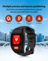 Bracelet connecté de suivi de santé 1,22 pouces pour personnes âgées, montre intelligente GPS 4G double SIM, étanche IP67, suivi de la forme physique et du sommeil