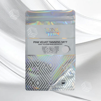 Emballage en plastique holographique imprimé personnalisé Paquet d'échantillon à joint plat sur trois côtés Mini petit sachet en Mylar Sac d'emballage