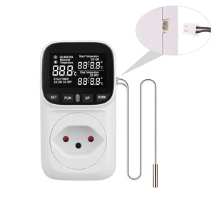 Soket kontrol suhu lampu latar, pengatur sakelar kontrol suhu hitung mundur termostat penghangat hewan piaraan akuarium - Product Image 6