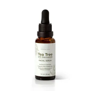 Pohon teh Serum Wajah Niacinamide dengan asam hialuronat Penyihir Hazel dan Vitamin B3 mengurangi penampilan garis-garis halus