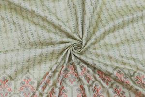 Tela de Seda Cruda Tejida, Ligera, Transpirable, de Secado Rápido, con Diseño Floral Geométrico Abstracto, 44 Pulgadas de Ancho, para Costura, Moda y Hogar - Product Image 5