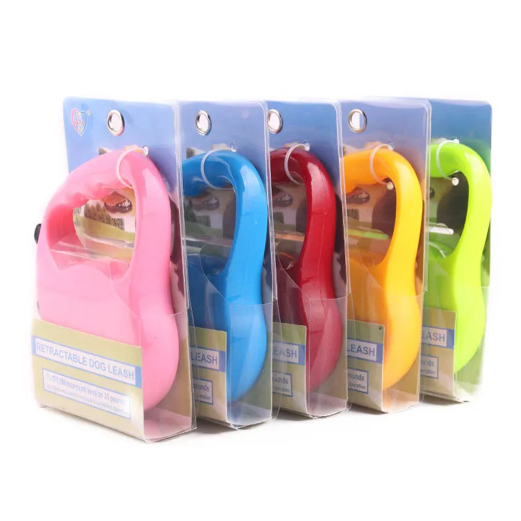 Manufacturer wholesale small large multi-colors plastic nylon automatic retractable dog leash