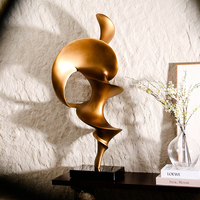 Statue d'art contemporaine en résine marbrée faite à la main, idéale pour la maison, le bureau, l'appartement, le salon ou comme ornement de bureau.