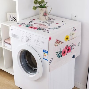 Flores antideslizantes <span class=keywords><strong>Lavadora</strong></span> floral Alfombrilla superior Arandela <span class=keywords><strong>Protector</strong></span> superior <span class=keywords><strong>para</strong></span> lavandería Cocina Hogar - Product Image 3