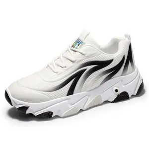 Оптовая продажа, белые плетеные кроссовки из термоэластопласта для увеличения роста, самая дешевая Спортивная повседневная Тканевая обувь для бега, Мужская теннисная обувь