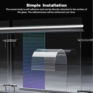 P4 P6 P8 P10 크리스탈 필름 LED 디스플레이 투명 홀로그램 비주얼 스크린 초박형 유연한 솔루션 쇼핑몰 전시장용 - Product Image 4