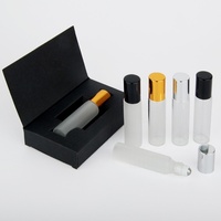 Flacon à bille en verre dépoli transparent vide de 5 ml et 10 ml pour huile de parfum, avec boîte – En stock