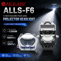 Phare de projecteur carré à quatre lentilles de 3 pouces, irradiation directe au laser, portée de 1200 m, 600 % plus lumineux, lampe de rétrofit pour voiture, SUV, camion