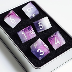 Dés D6 en résine colorée MINI PLANET, dés <span class=keywords><strong>RPG</strong></span> faits à la main, 6 faces, avec des bords nets, accessoires de dés DND, <span class=keywords><strong>jeu</strong></span> de société - Product Image 5