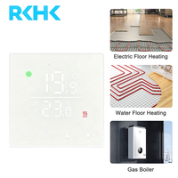 RKHK WLAN-Smart-Thermostat Tuya Weiß Gaskessel Digitaler Temperaturregler Alexa Google Sprachsteuerung