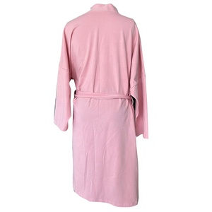 Abito <span class=keywords><strong>da</strong></span> <span class=keywords><strong>notte</strong></span> corto in lino morbido <span class=keywords><strong>da</strong></span> donna in cotone lavorato a maglia rosa personalizzato - Product Image 3
