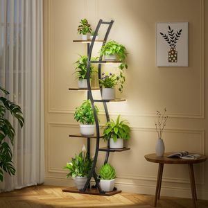 Support de plante d'<span class=keywords><strong>intérieur</strong></span> avec lumières de culture, <span class=keywords><strong>étagère</strong></span> de présentation en métal sur roulettes pour <span class=keywords><strong>plantes</strong></span> et fleurs - Product Image 3