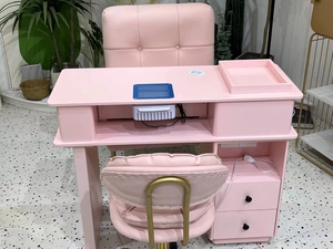 Multi-functional Modern Metal Salon Manicure <b>Table</b> with Drawers and Cleaner Durable Commercial <b>Nail</b> Spa Furniture - Product Image 2