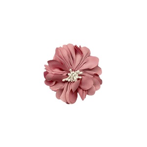 Accessoire de cheveux en tissu 3D fait main, fleur de 5 cm avec centre en perle d'imitation, broche de mariage, décoration de bijoux DIY - Product Image 5