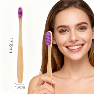 caixa kraft reciclável ecológico escova descartável natural biodegradável adultos crianças personalizado gota bambu escova - Product Image 2