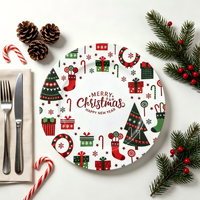 Assiettes de Présentation Plates en PP de Luxe Personnalisables 13 Pouces Légères Durables Réutilisables Lot de 50 Idéales pour Mariages Anniversaires Hôtels