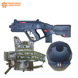 Bộ thiết bị trò chơi bắn súng laser không dây đa người chơi, sử dụng được trong nhà và ngoài trời, kèm áo giáp - Product Image 5