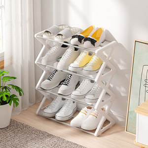 Zapatero Simple en Forma de X de Cedar Space, Multifuncional, de 4 Niveles, con Estructura de Acero, para Dormitorio Estudiantil o Entrada - Product Image 4