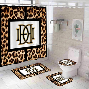 Juego de Baño de Lujo de 4 Piezas, Cortina de Ducha de Poliéster Impermeable de 72x72 Pulgadas, 12 Ganchos, Tapete de Baño Antideslizante, Tamaño Personalizado, Logotipo OEM - Product Image 4