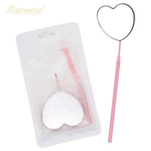 Blanco Rosa venta al por mayor patentado giratorio plegado prueba espejo herramientas de extensión de pestañas espejo de pestañas tren maquillaje pestañas Mirr - Product Image 1