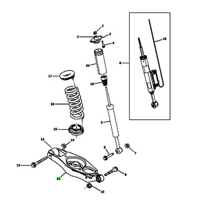 Brazo de control para Chrysler 300 Dodge Charger, suspensión trasera MacPherson, 68229216AB 4782598AF - Product Image 4