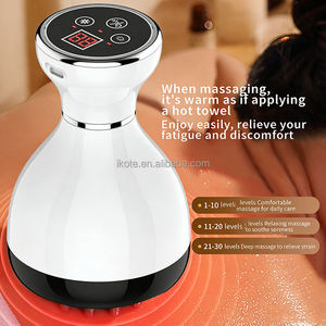 แปรงนวดกระตุ้นกระแสไฟฟ้าไมโครไร้สายสำหรับใช้ที่บ้าน พร้อมแสงสีแดง ช่วยให้ความร้อน ขูดผิว นวดสลายไขมัน กระชับสัดส่วน อุปกรณ์เสริมความงาม - Product Image 6