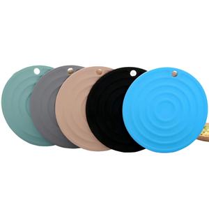 Multipurpose Non-Slip Heat Resistant Silicone <b>Trivet</b> Mats 7 Inch Round Shape Hot Pads Pot Holders for Kitchen Hot Dishes - Product Image 1