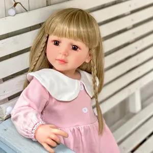 Muñeca de Simulación en Oferta, Muñeca Suave con Ojos Grandes, Cabello Rubio Largo, Linda y Bonita, Bebé <span class=keywords><strong>Reborn</strong></span> de 55 cm para Niña, Regalo de Cumpleaños - Product Image 1