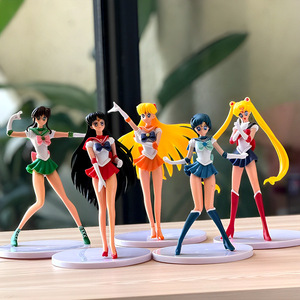 ชุดฟิกเกอร์เซเลอร์มูน 5 แบบ เซเลอร์เมอร์คิวรี่ เซเลอร์มาร์ส เซเลอร์จูปิเตอร์ โมเดลอนิเมะ ของสะสม ของขวัญ - Product Image 1