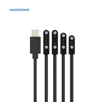 Cordon de chargeur magnétique OEM Type C mâle à 4 broches 2 broches câble d'alimentation Pogo câble de chargeur magnétique USB C