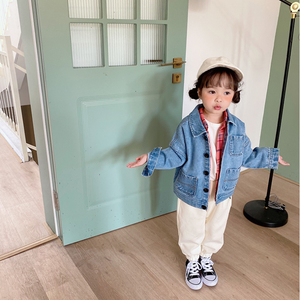 Vestes en jean décontractées pour garçon, <span class=keywords><strong>manteau</strong></span> unisexe pour filles, vestes en jean pour enfants, vente en gros - Product Image 6