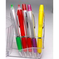 Stylo à bille double face polyvalent 2 en 1 avec surligneur Stylos personnalisés Marqueurs de surligneur Stylo torsadé avec logo personnalisé