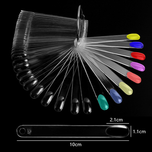 Faux ongles blancs à couverture complète pour présentation, doigts d'entraînement transparents pour la pratique du vernis gel - Product Image 6
