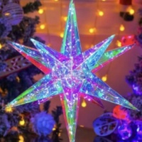 Lumières LED irisées en plastique, étoiles de rêve, RGB, décorations lumineuses pour Halloween, mariage, Noël, décoration suspendue pour la maison, fournitures pour les fêtes