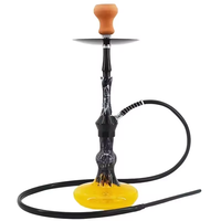 Accessoires Shesha Chicha 22 pouces en aluminium Fourniture personnalisée Base en verre coloré pour les magasins de fumeurs