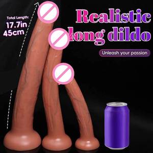 Dildo de Silicona Líquida Realista, Pene Artificial Gigante Premium de 17.7 <span class=keywords><strong>Pulgadas</strong></span>, Juguete Sexual para Mujeres, Venta al Por Mayor - Product Image 1
