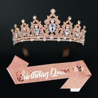 Diamond Crown Birthday Topper für Party dekorationen Elegantes Legierung zubehör