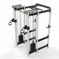 Cage de musculation robuste, rack à squats multifonction avec croisement de câbles, équipement d'entraînement de force pour salle de sport commerciale et usage domestique